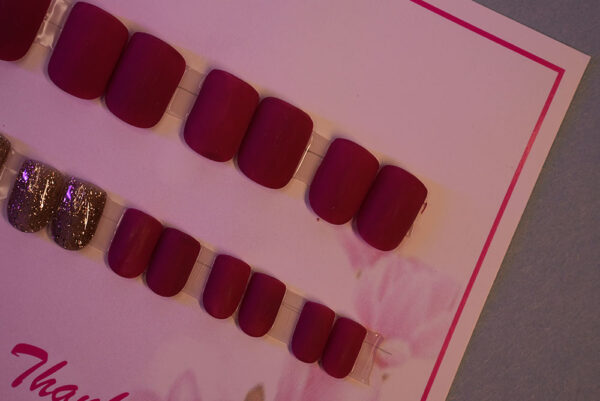 Maroon Matte with Glitter